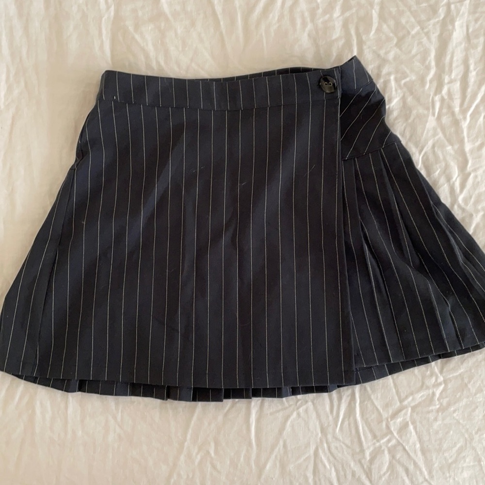 Pinstripe mini pleated skirt